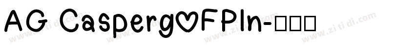 AG CaspergOFPln字体转换